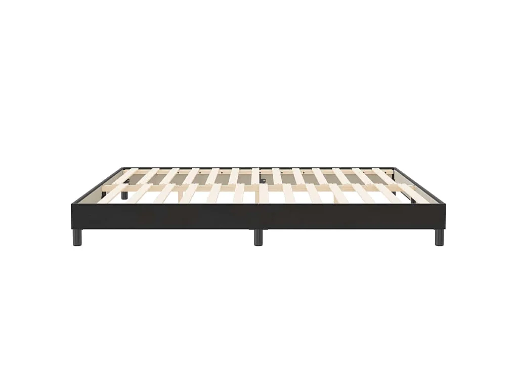 Letto a Molle senza Materasso Nero 200x210 cm in Velluto