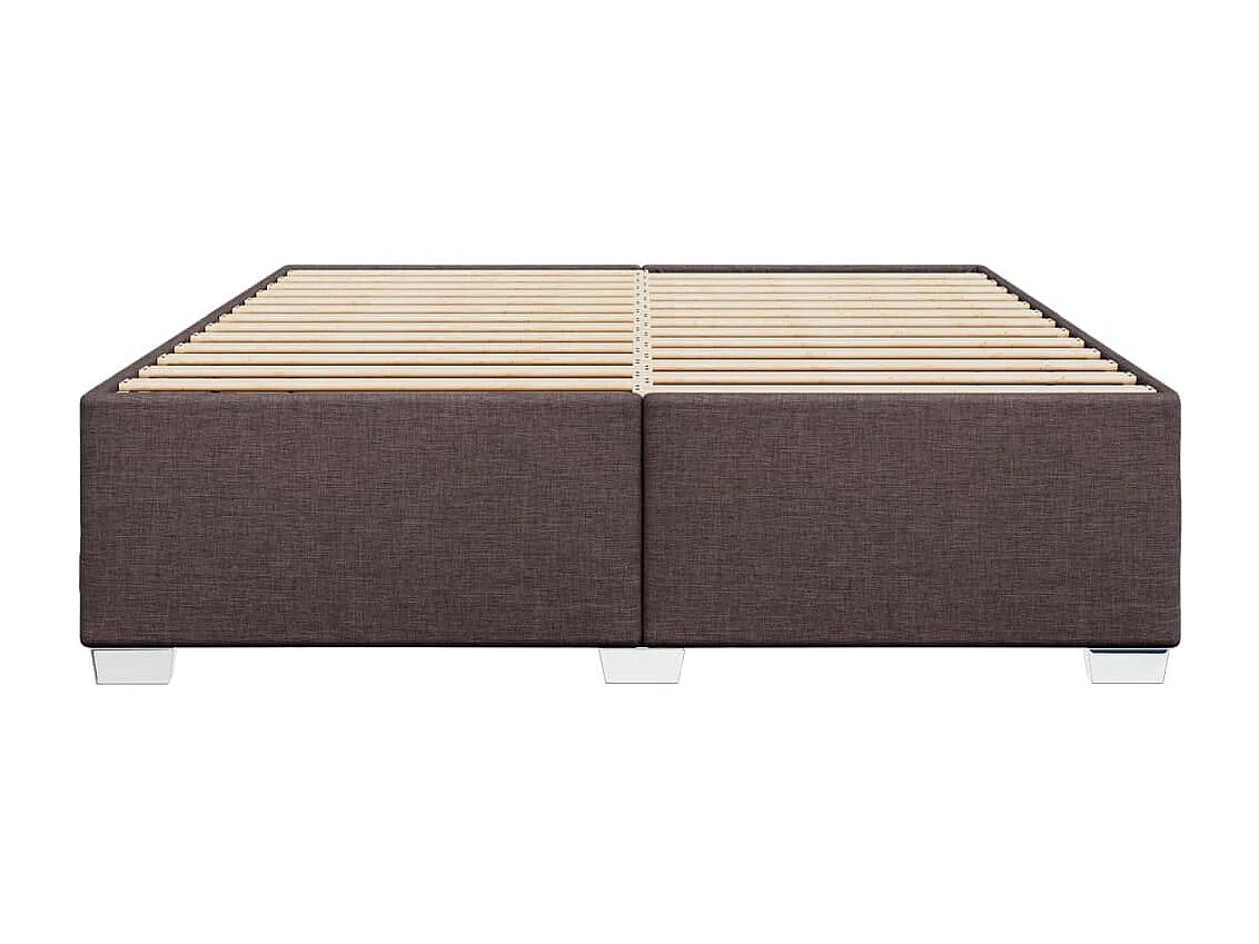 Giroletto senza Materasso Marrone Scuro 200x200 cm in Tessuto