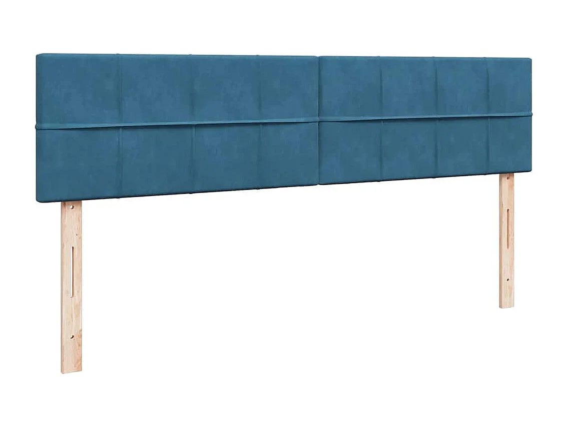 Ottoman-Bett mit Matratzen Dunkelblau 200x200 cm Samt