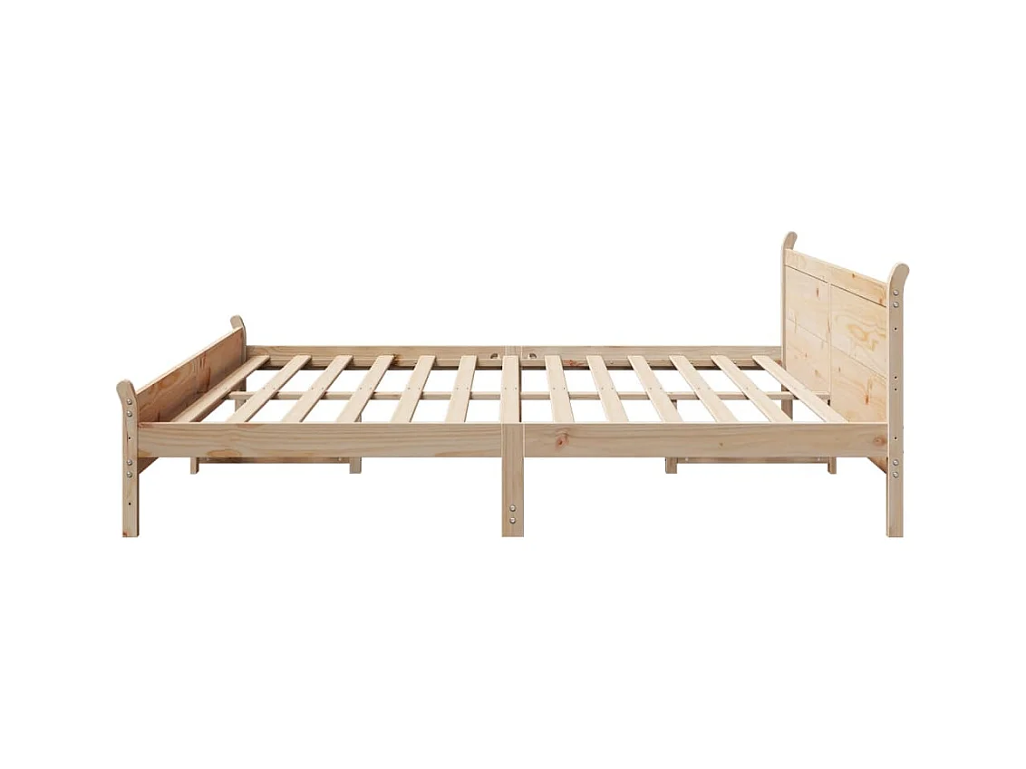 Cadre de lit sans matelas 200x200 cm bois massif de pin