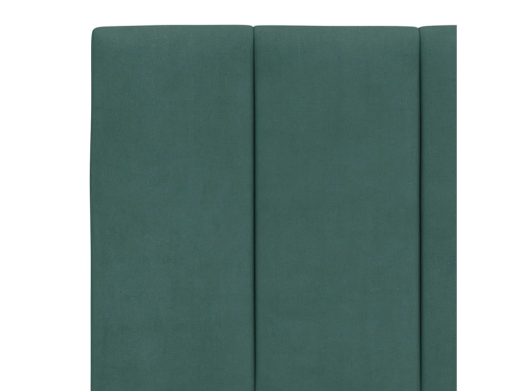 Cadre de lit sans matelas vert foncé 200x200 cm velours