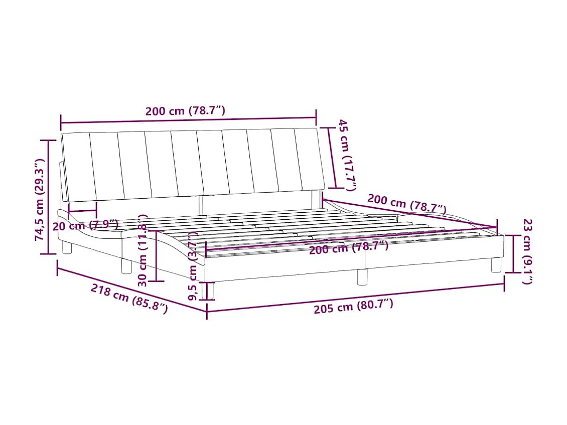 Giroletto senza Materasso Hanko Verde Scuro 200x200 cm in Velluto