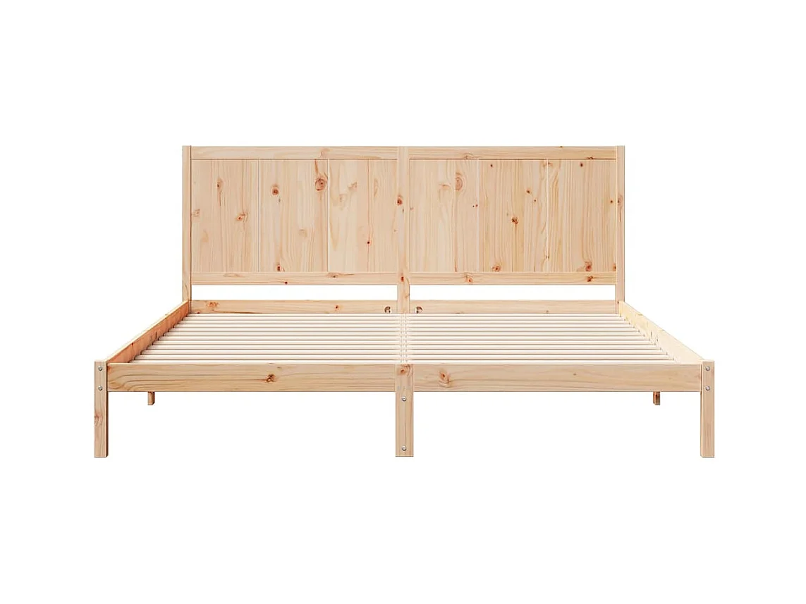 Cama extralarga sin colchón madera maciza 200x220 cm