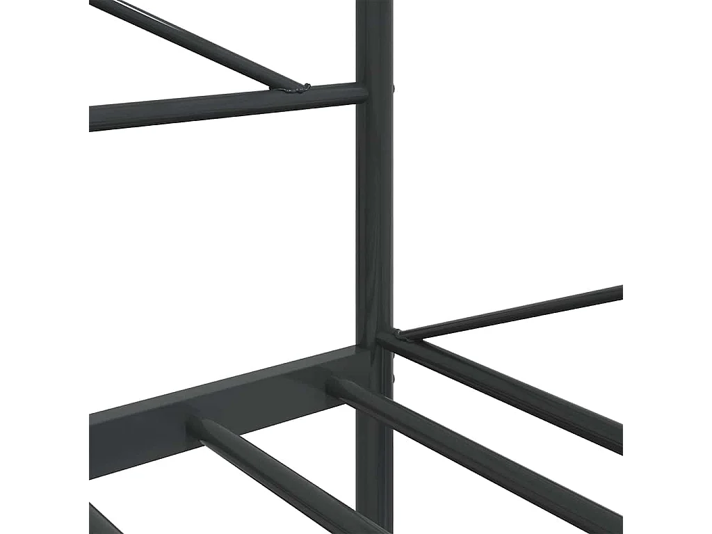 Lit de repos sans matelas noir 107x203 cm acier