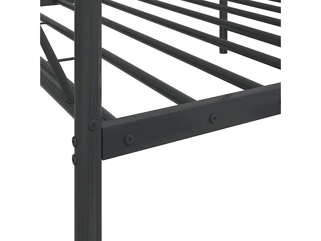 Lit de repos sans matelas noir 107x203 cm acier