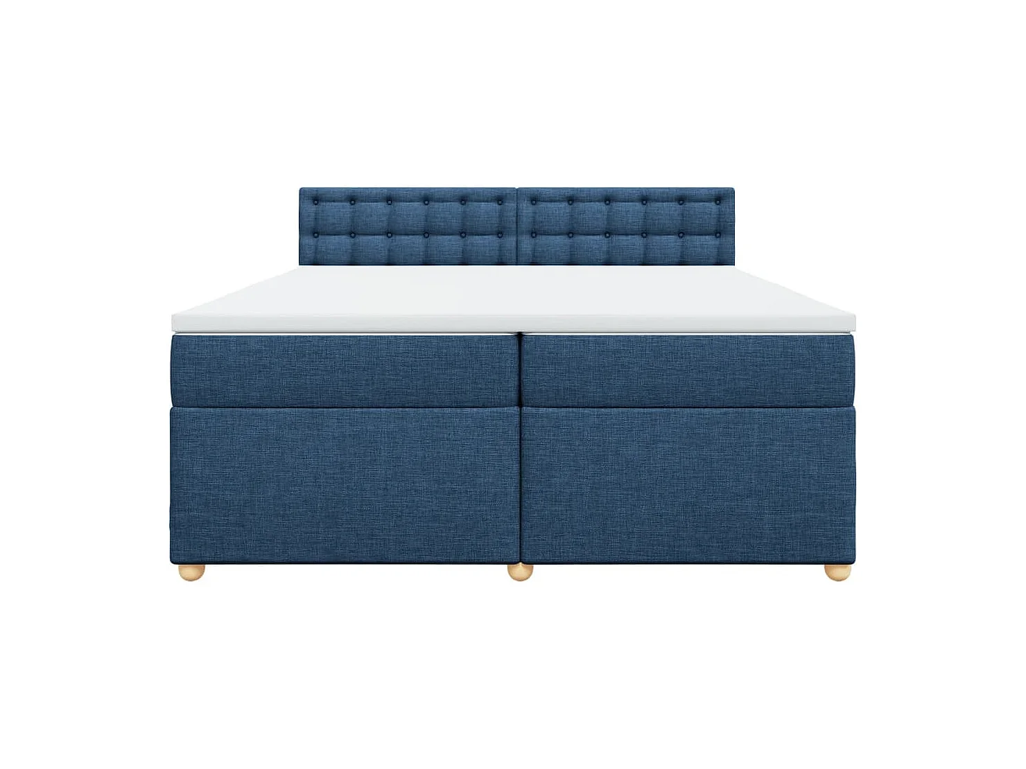 Boxspringbett mit Matratze Blau 200x200 cm Stoff