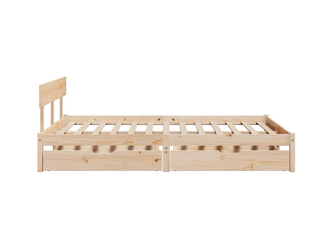 Cadre de lit sans matelas 150x200 cm bois de pin massif