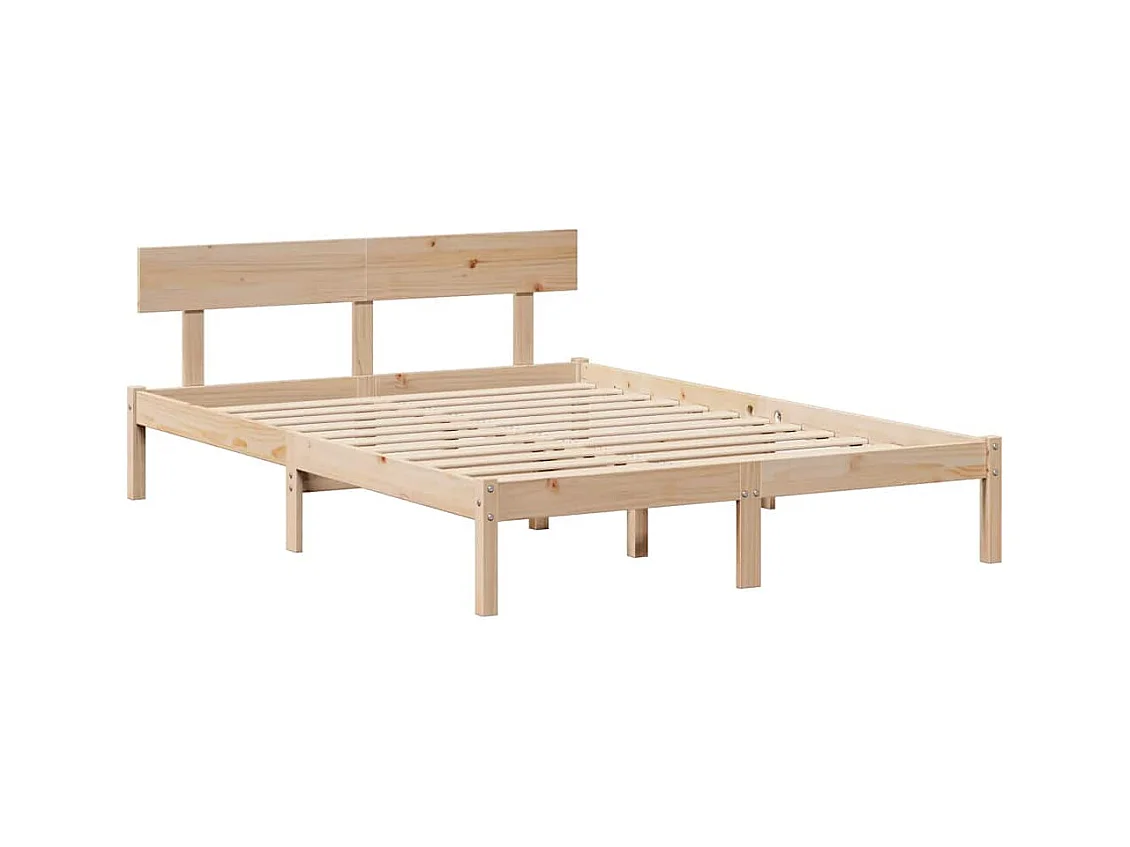 Cadre de lit sans matelas 150x200 cm bois de pin massif