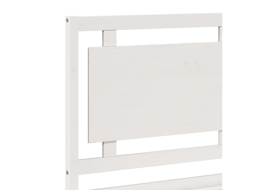 Bedframe extra lang zonder matras massief hout wit 200x220 cm