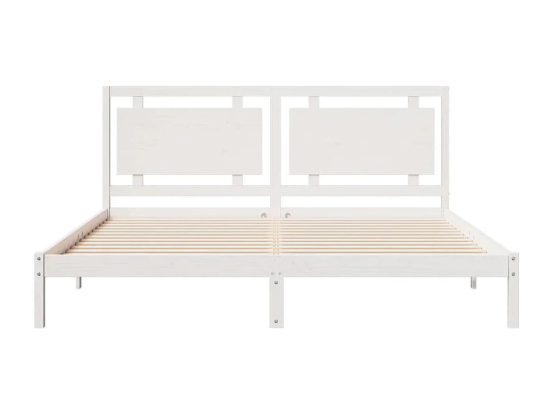 Cadre de lit extra long sans matelas 200x220 cm bois massif