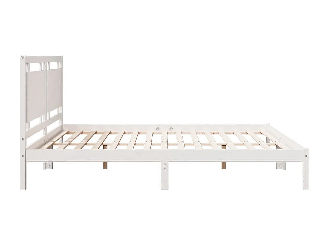 Cadre de lit extra long sans matelas 200x220 cm bois massif