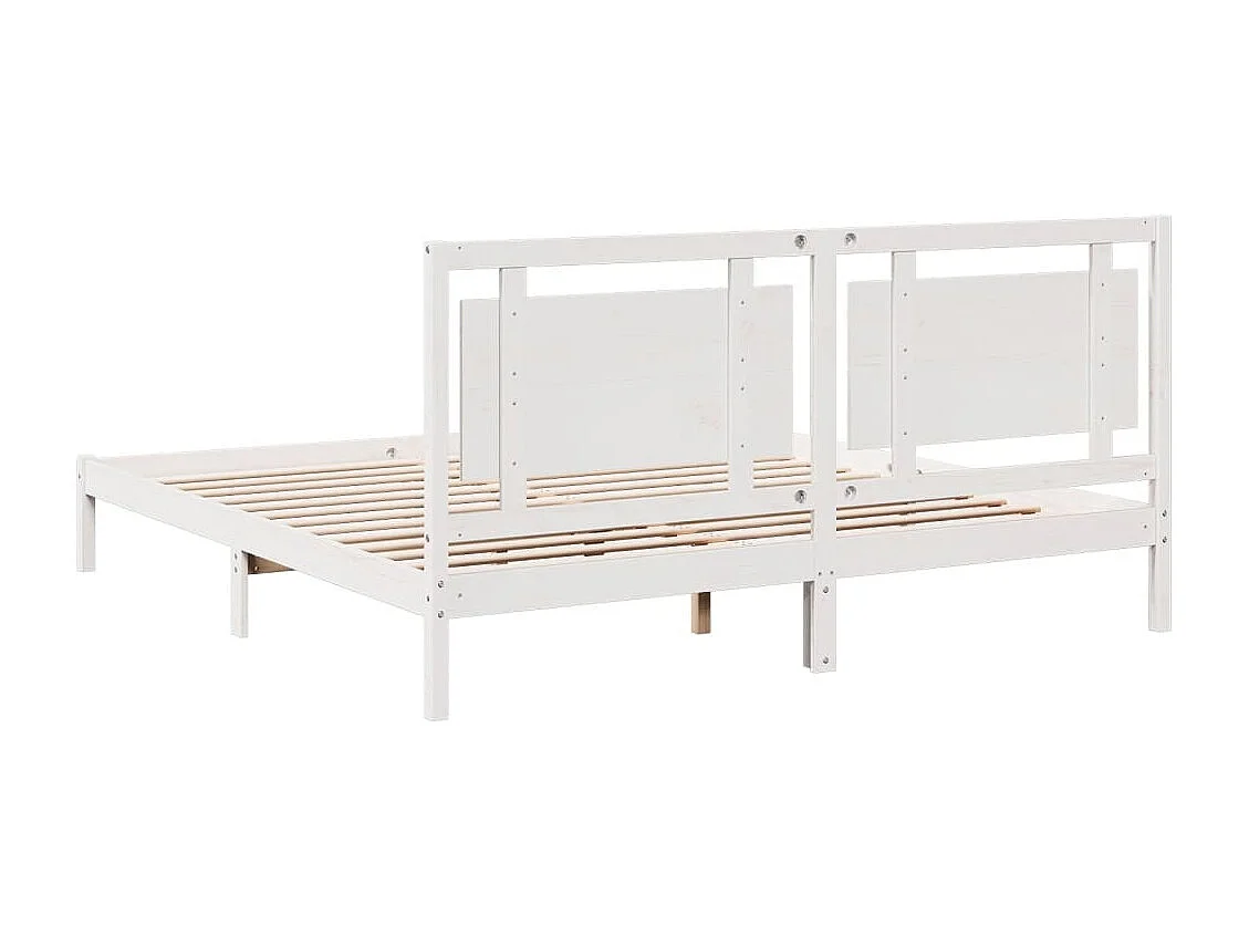 Cadre de lit extra long sans matelas 200x220 cm bois massif