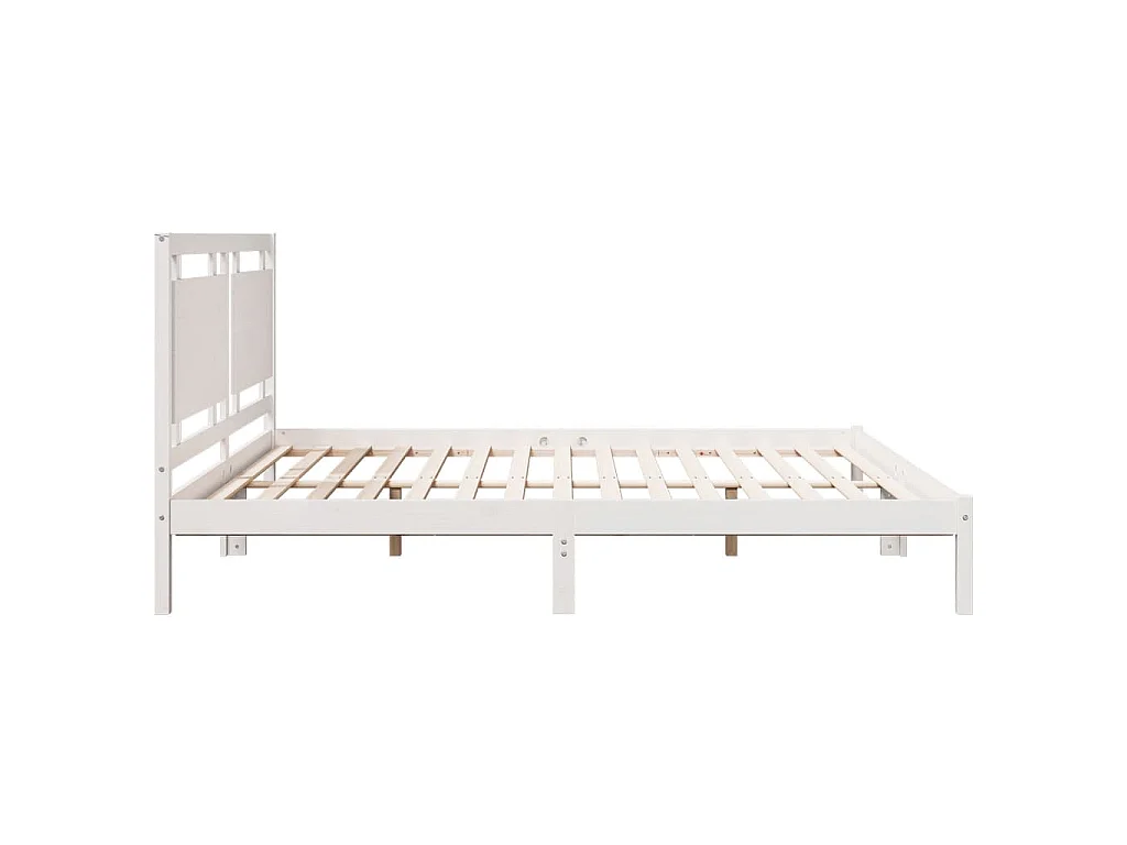 Cadre de lit extra long sans matelas 200x220 cm bois massif