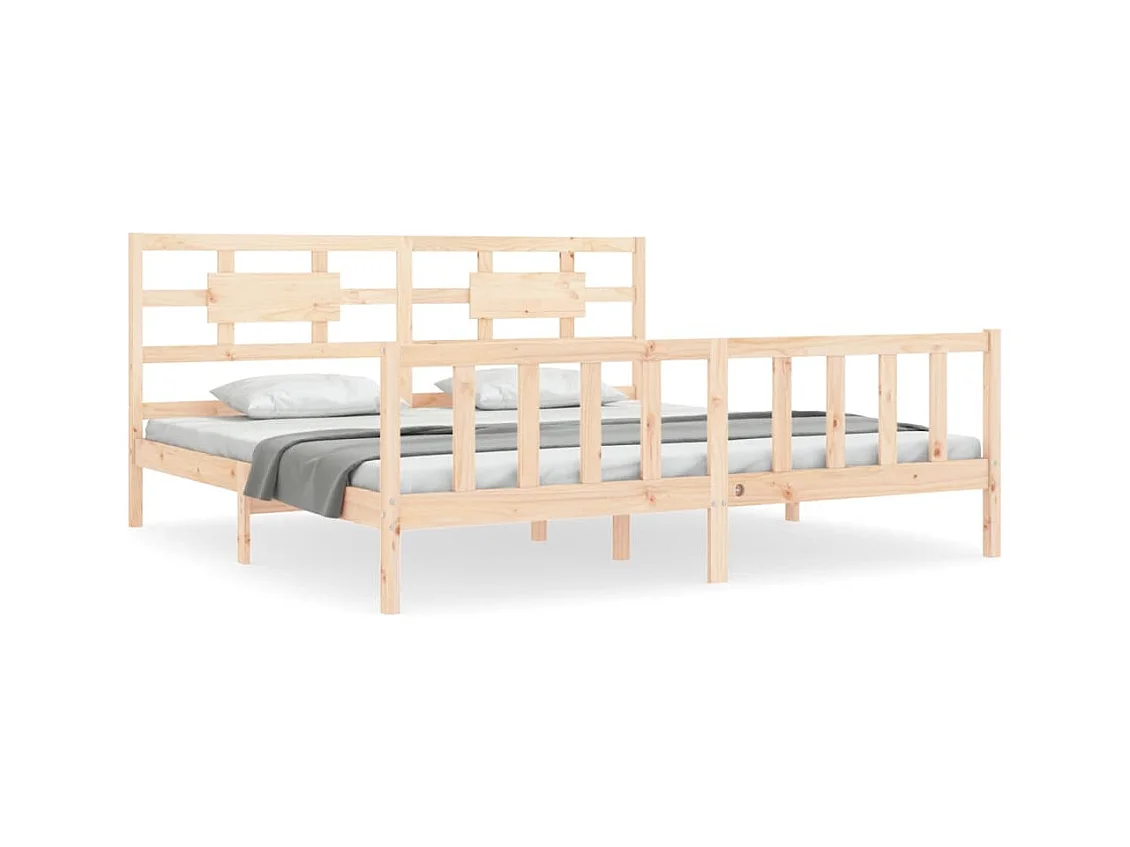 Cadre de lit sans matelas 200x200 cm bois massif de pin