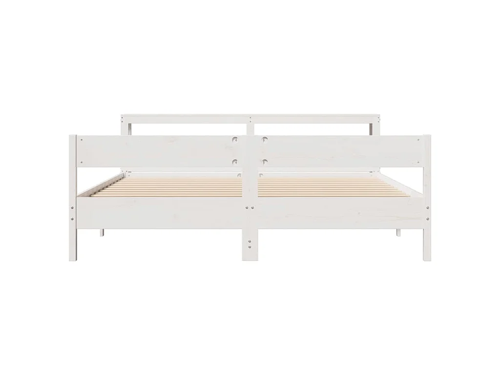 Estructura de cama sin colchón madera maciza blanca 200x200 cm