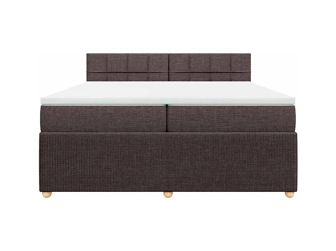 Sommier à lattes de lit avec matelas Marron foncé 200x200 cm