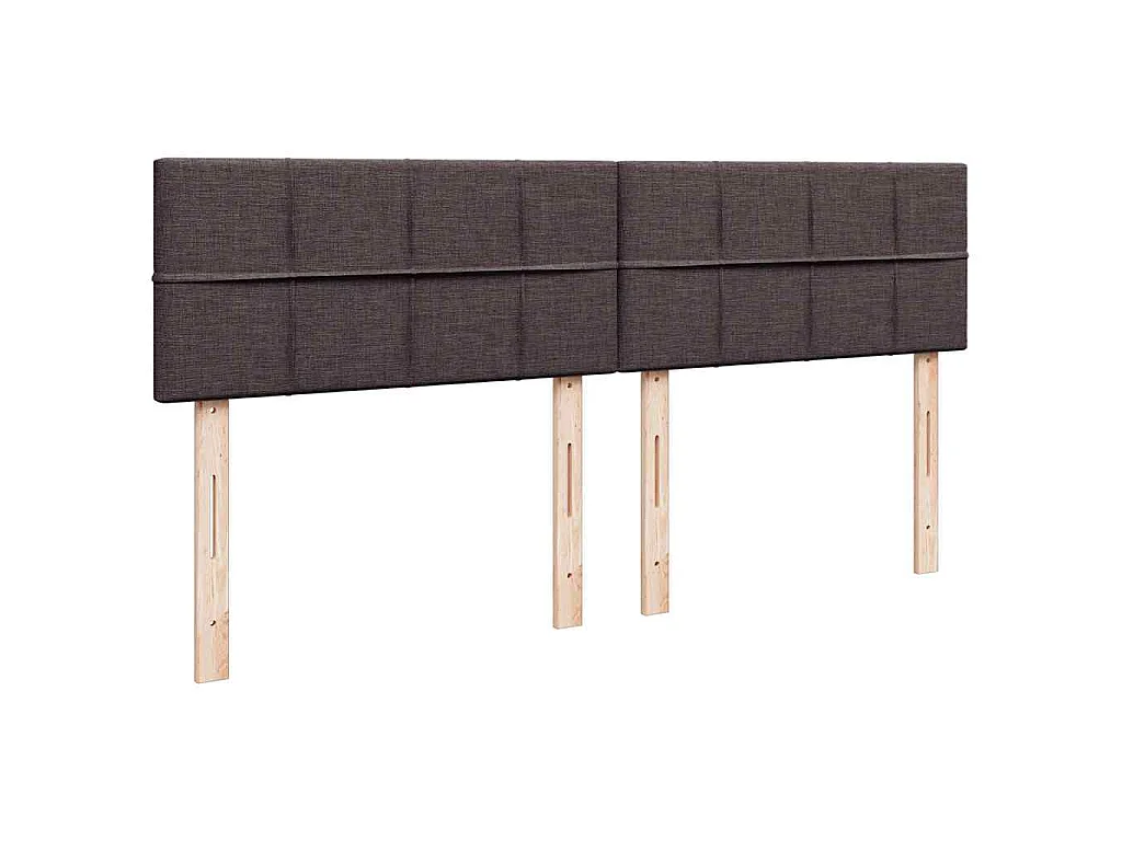 Boxspringbett mit Matratze Dunkelbraun 200x200 cm Stoff