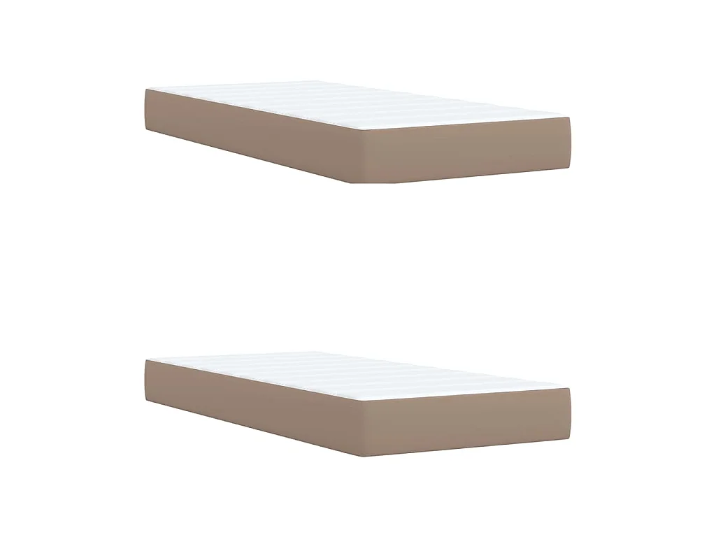 Giroletto a Molle con Materasso Cappuccino 200x200cm Similpelle