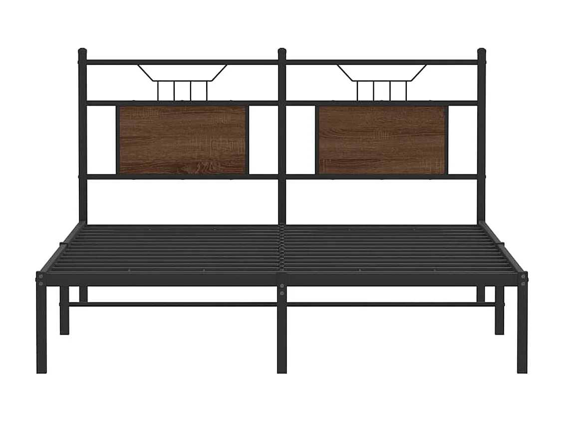 Bettgestell ohne Matratze Braun Eiche 150x200 cm Holzwerkstoff