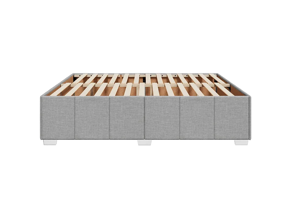 Bedframe zonder matras stof lichtgrijs 200x200 cm
