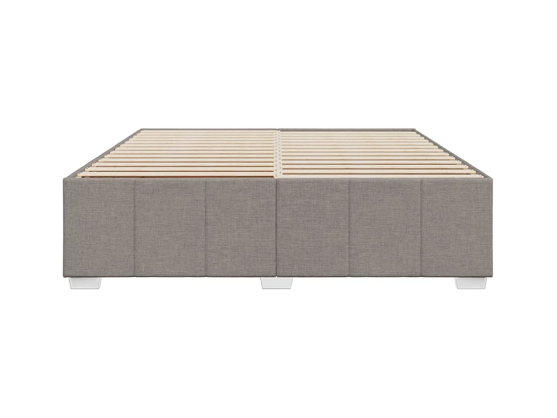 Bettgestell ohne Matratze Taupe 200x200 cm Stoff