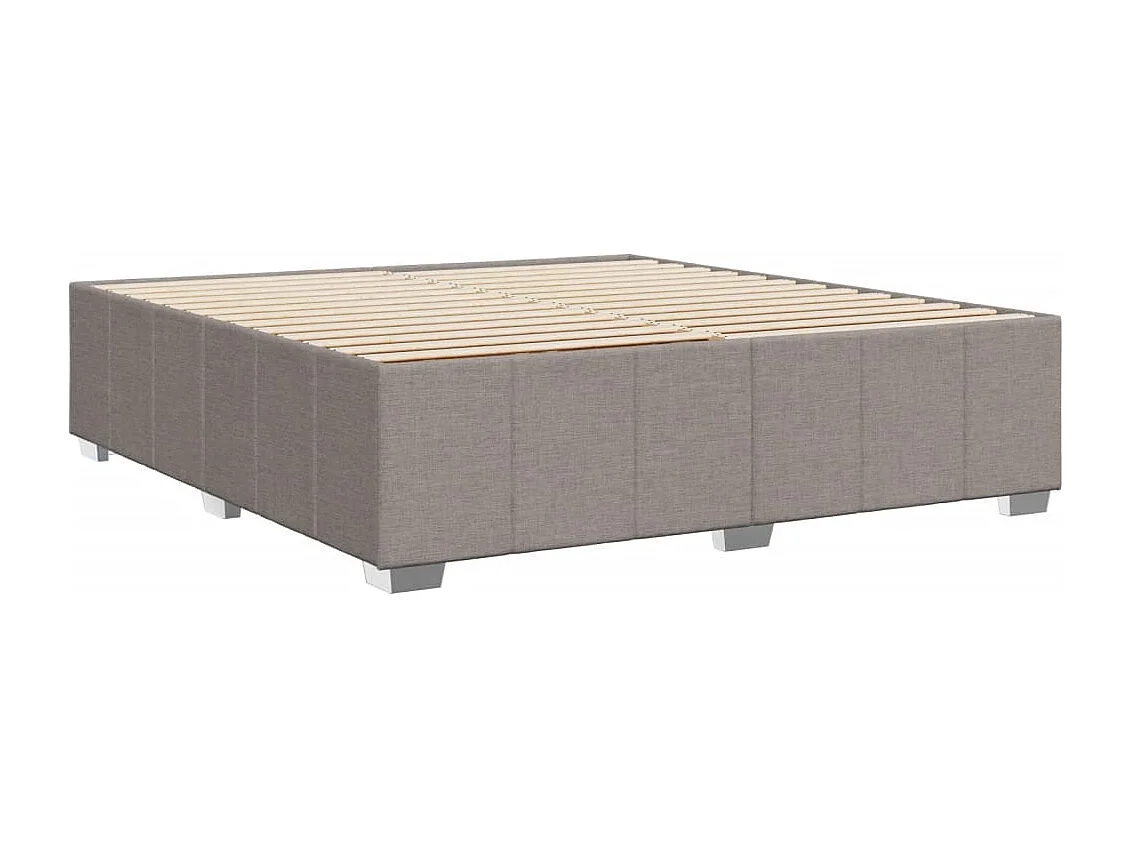 Bettgestell ohne Matratze Taupe 200x200 cm Stoff