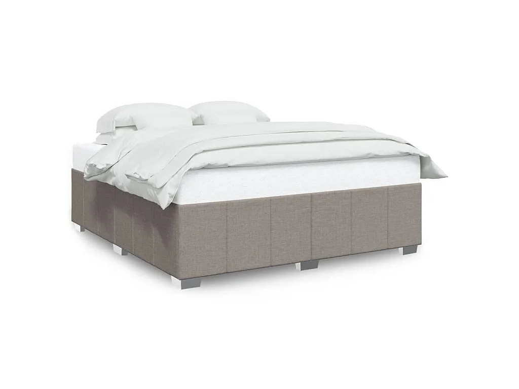 Bedframe zonder matras stof taupe 200x200 cm