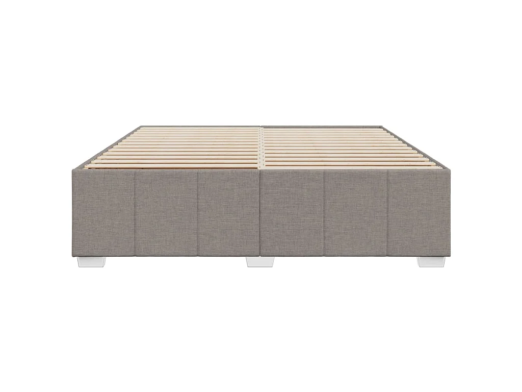 Bedframe zonder matras stof taupe 200x200 cm