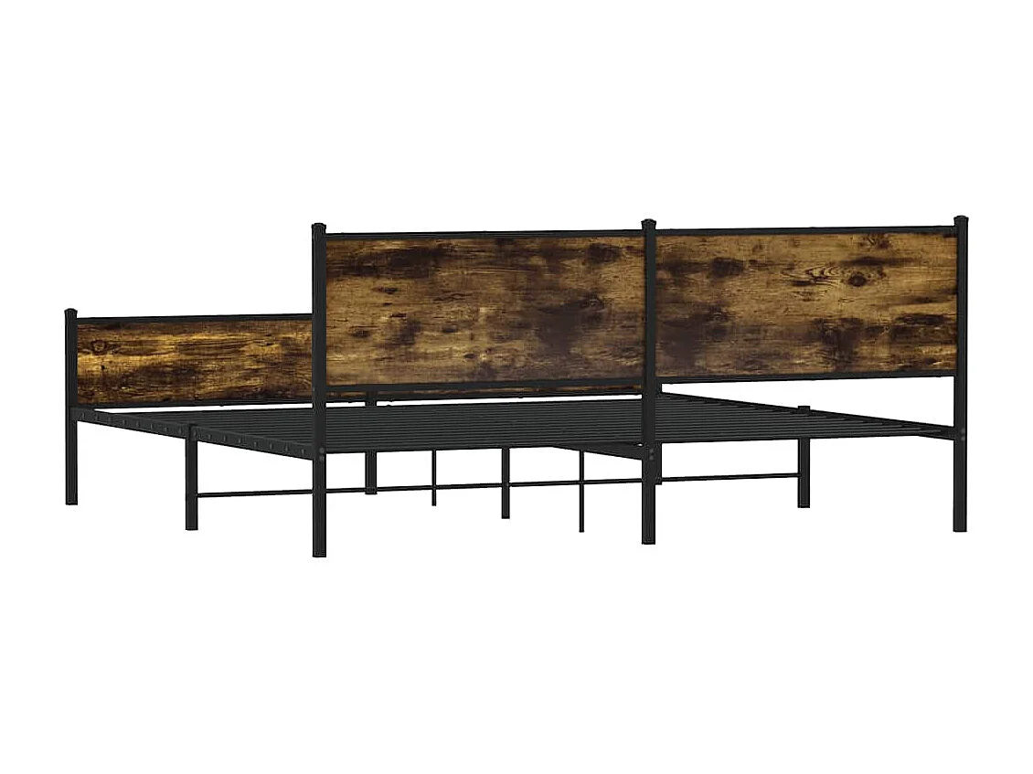 Giroletto senza Materaso in Metallo Rovere Fumo 193x203 cm