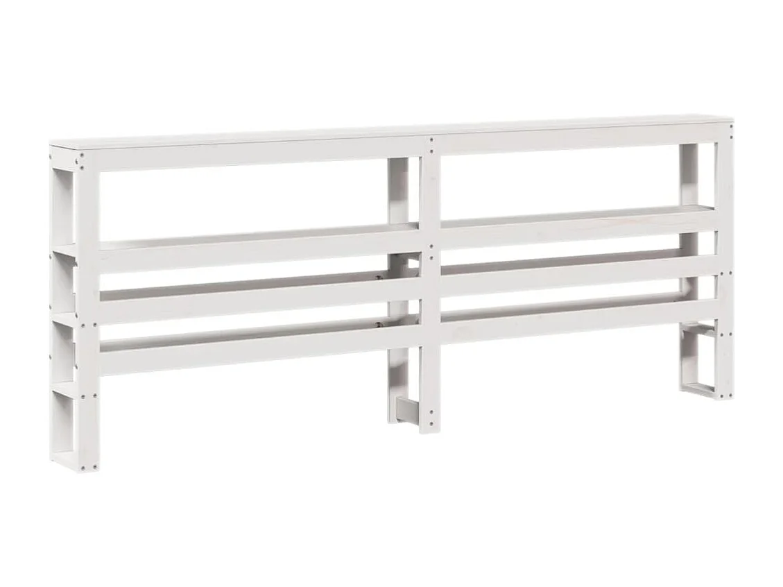 Bedframe met hoofdeinde zonder matras 200x200 cm wit