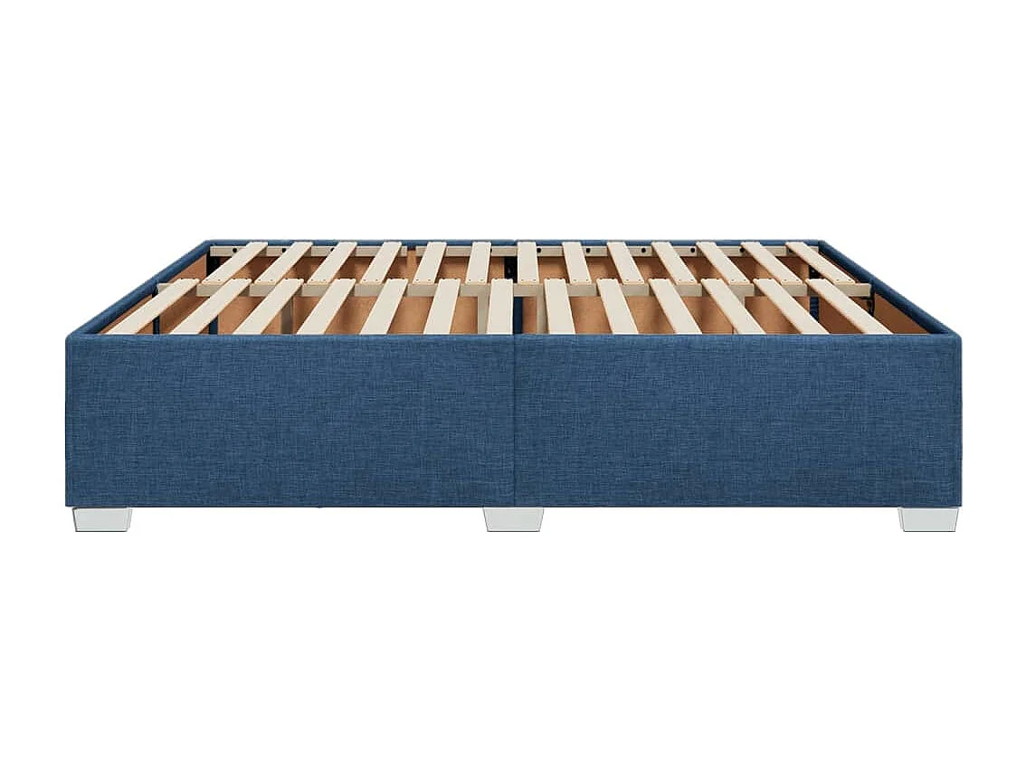 Giroletto senza Materasso Blu 200x200 cm in Tessuto