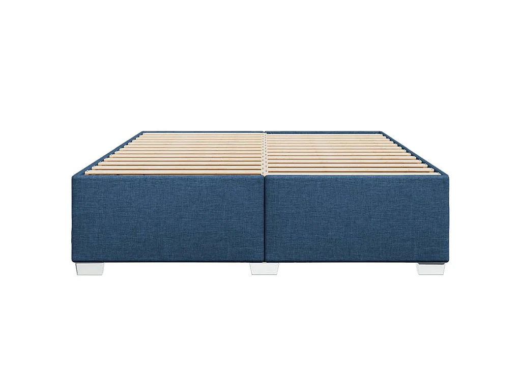 Bettgestell ohne Matratze Blau 200x200 cm Stoff
