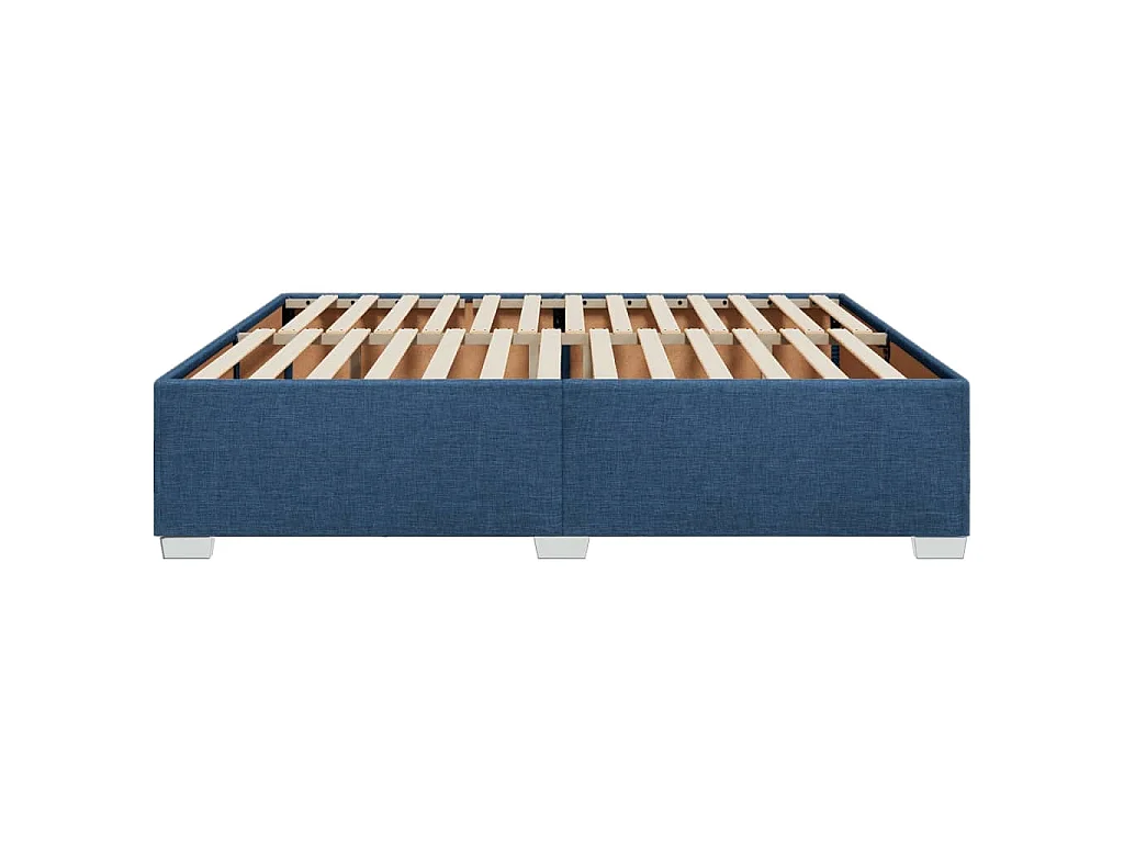 Bettgestell ohne Matratze Blau 200x200 cm Stoff
