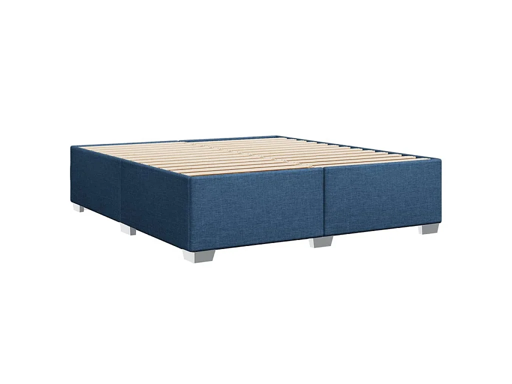 Bettgestell ohne Matratze Blau 200x200 cm Stoff