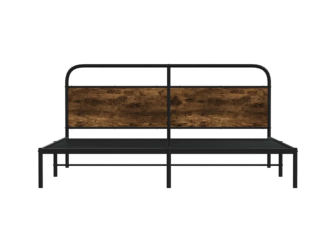 Giroletto senza Materaso in Metallo Rovere Fumo 200x200 cm