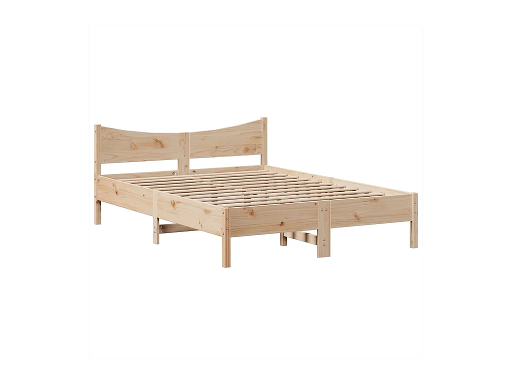 Cadre de lit sans matelas 150x200 cm bois de pin massif