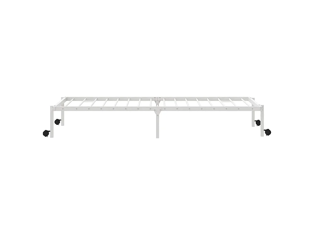 Bedframe zonder matras opvouwbaar 107x203 cm staal wit