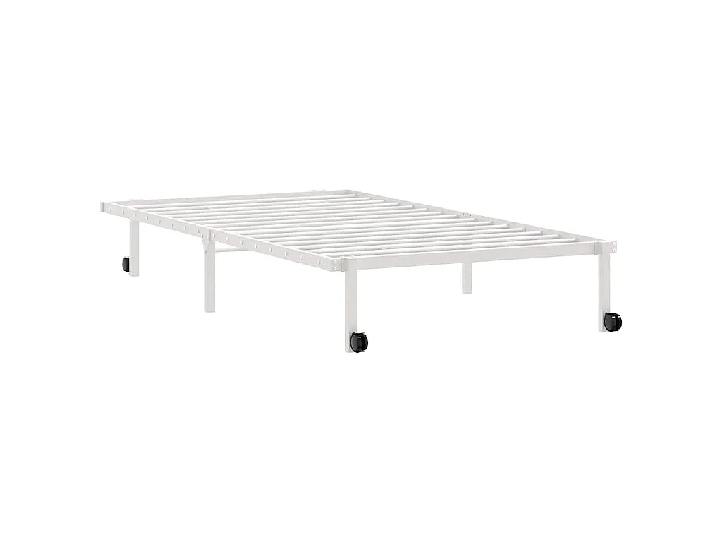 Bedframe zonder matras opvouwbaar 107x203 cm staal wit
