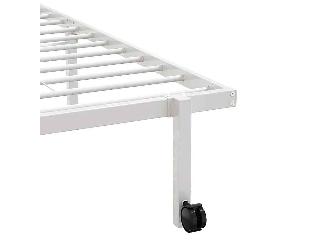 Bedframe zonder matras opvouwbaar 107x203 cm staal wit