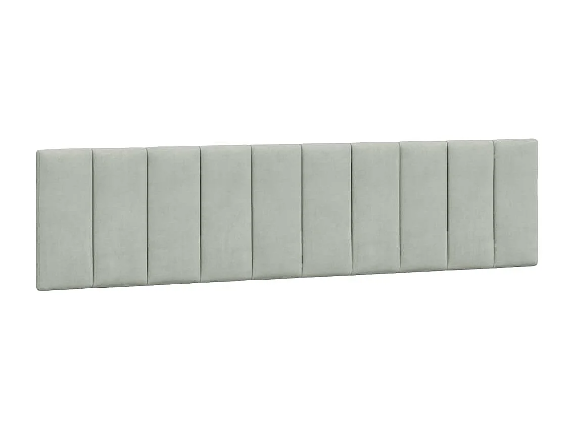 Bettgestell ohne Matratze "Hanko" Hellgrau 200x200 cm Samt