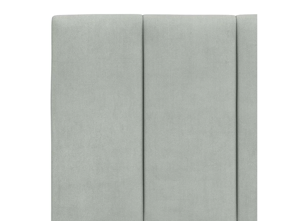 Bedframe zonder matras "Hanko" 200x200 cm fluweel lichtgrijs