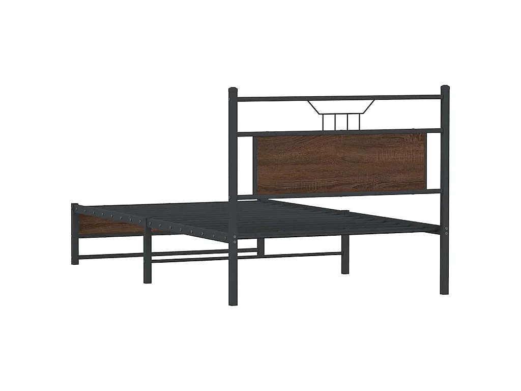 Giroletto senza Materasso Rovere Marrone 107x203 cm Truciolato