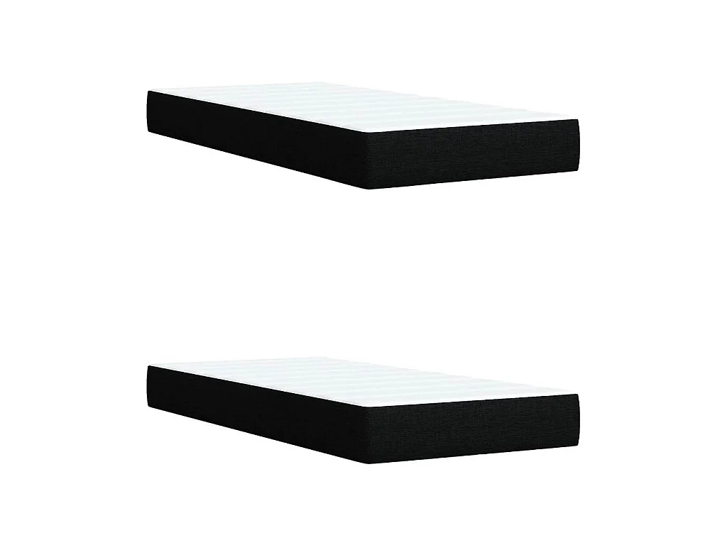 Boxspring met matras stof zwart 200x200 cm