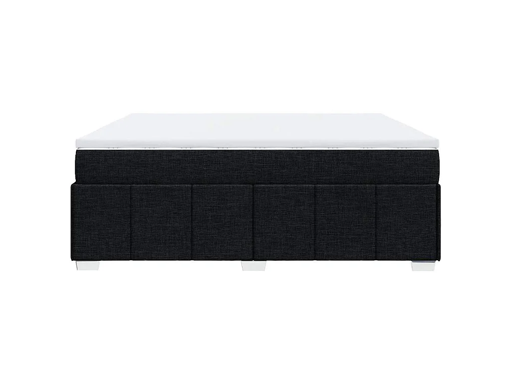 Boxspring met matras stof zwart 200x200 cm