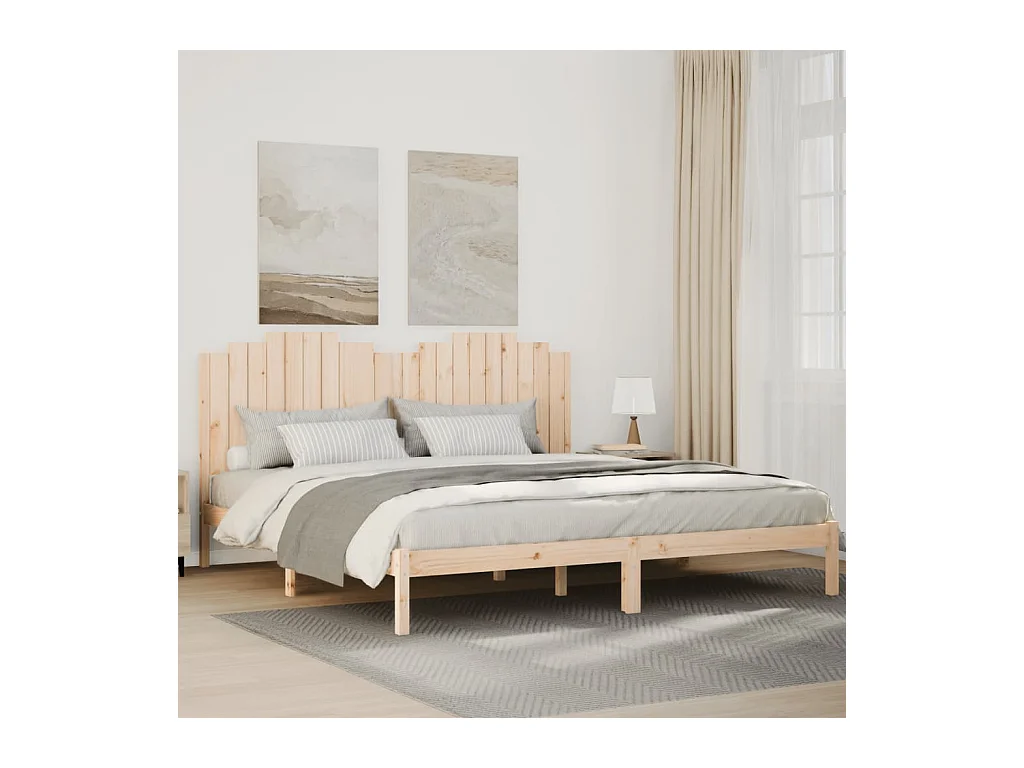 Cama extralarga sin colchón madera maciza 200x220 cm
