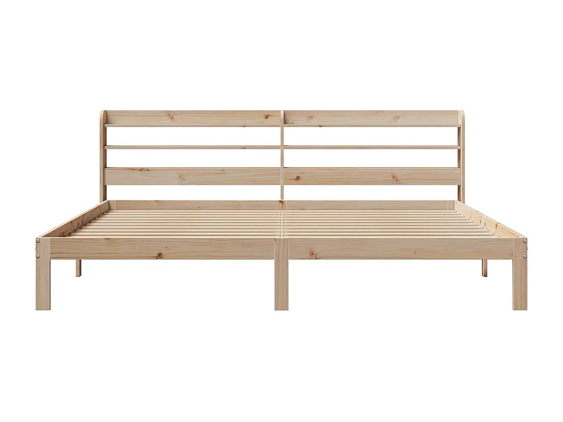 Cadre de lit avec tête de lit sans matelas 200x200 cm