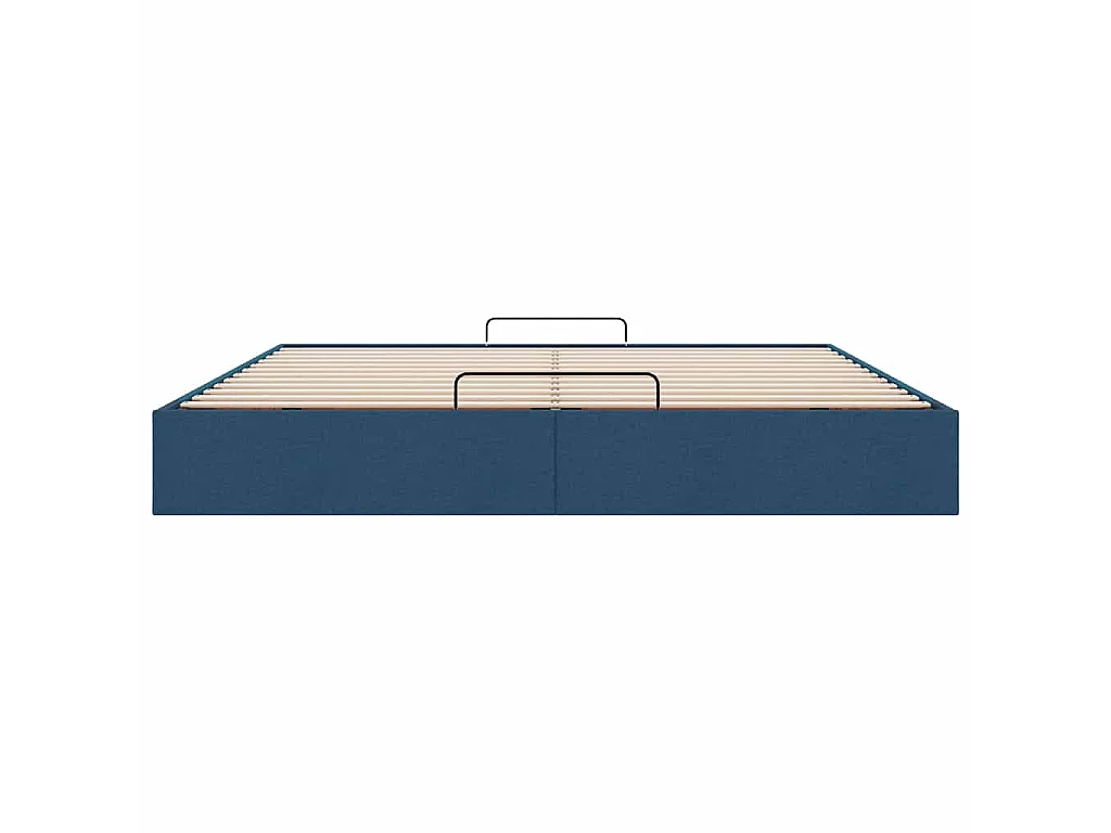 Struttura Letto Pouf senza Materasso Blu 200x200 cm in Tessuto