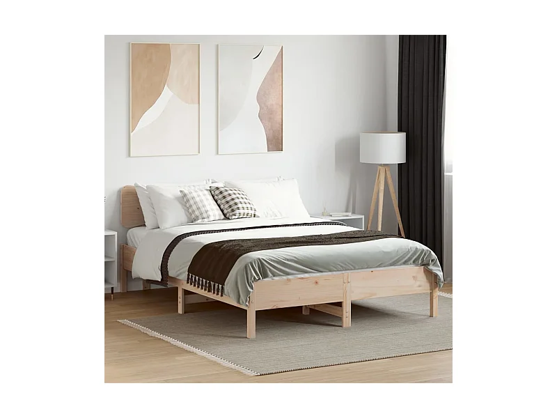 Massivholzbett ohne Matratze 150x200 cm Kiefernholz
