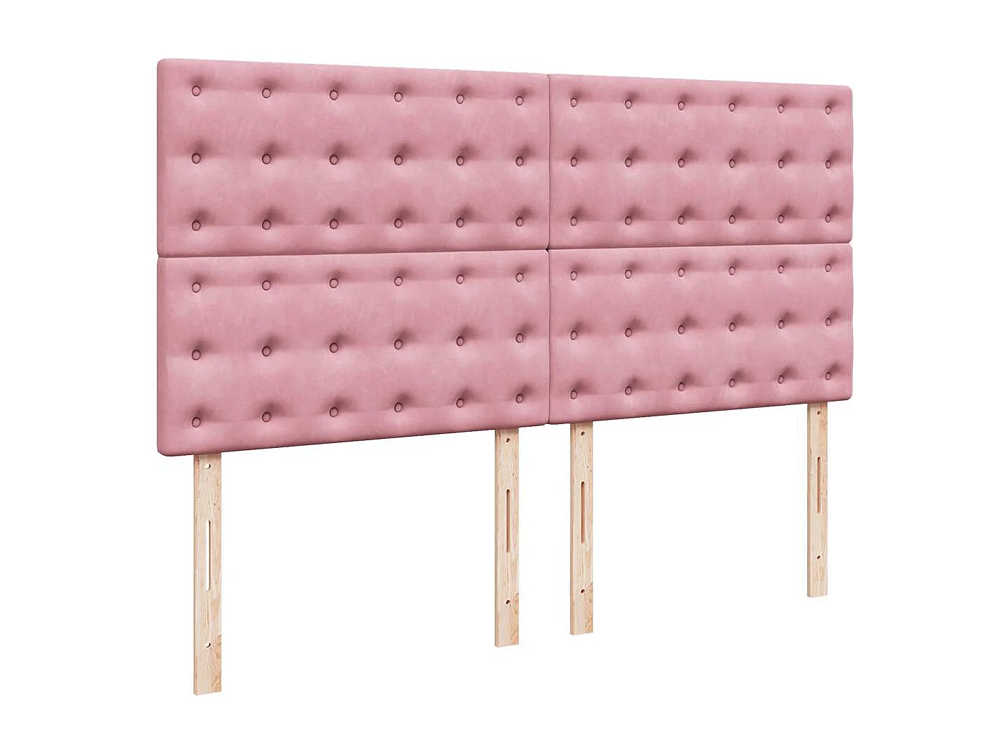 moldura de cama otomana  com colchão rosa 200x200cm Veludo