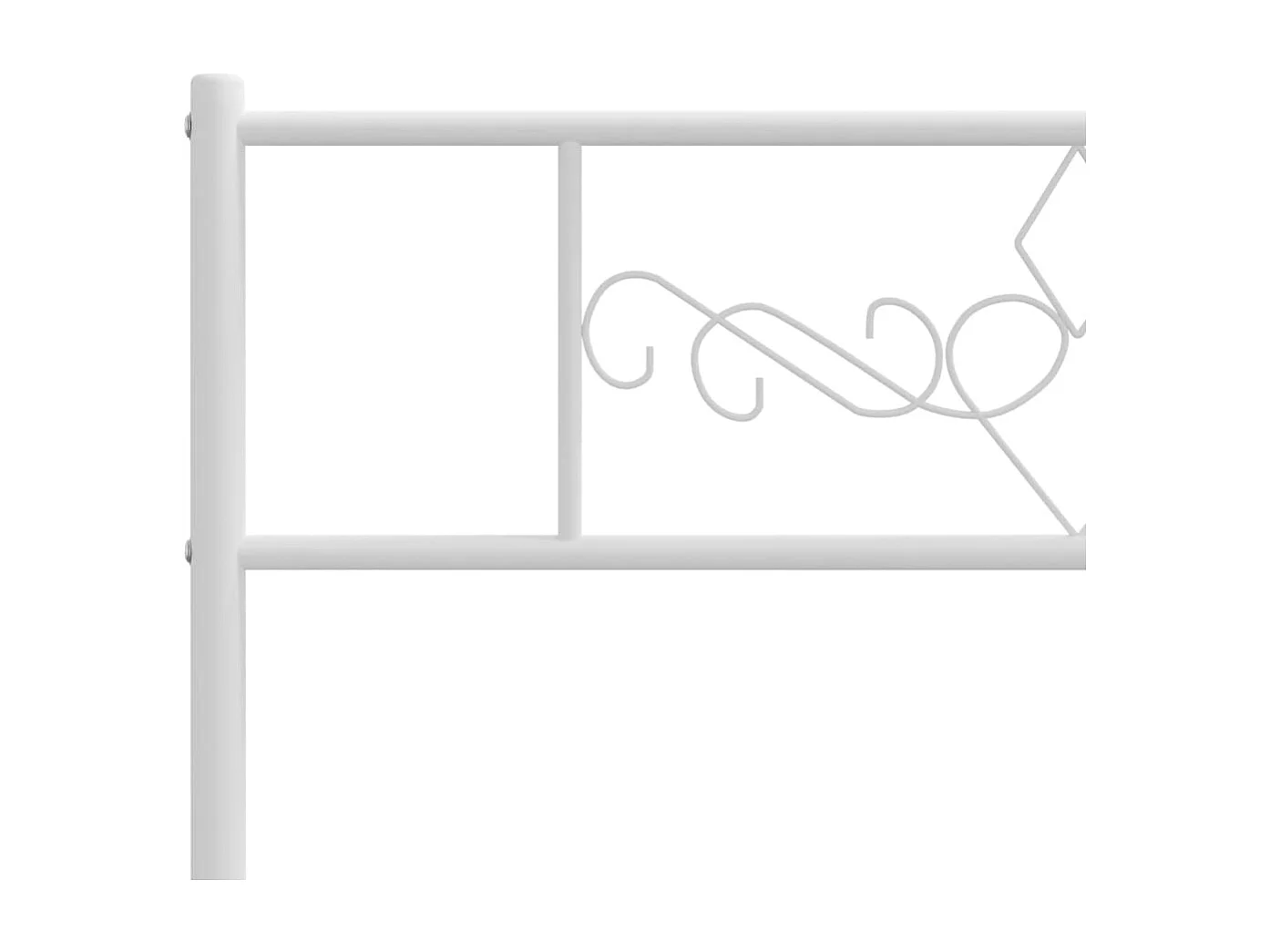 Bedframe met hoofd- en voeteneinde metaal wit 107x203 cm